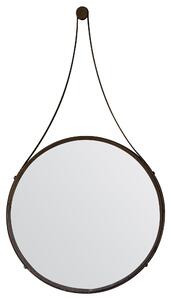 Alberton Round Wall Mirror, 51cm Brown