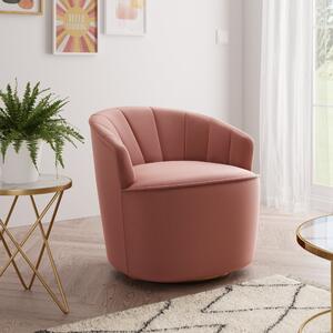 Matilda Velvet Swivel Chair Pink
