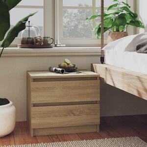 Bed Cabinets 2 pcs Sonoma Oak 50x39x43.5 cm Engineered Wood