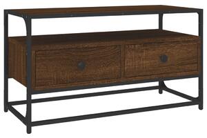 TV Cabinet Brown Oak 80x35x45 cm Engineered Wood