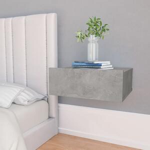 Floating Nightstands 2 pcs Concrete Grey 40x30x15 cm Engineered Wood