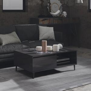 Coffee Table High Gloss Grey 90x60x35 cm Engineered Wood