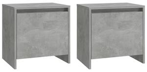 Bedside Cabinets 2 pcs Concrete Grey 45x34x44.5 cm Engineered Wood