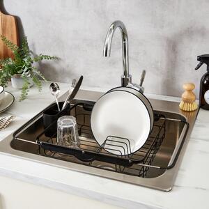 Over the Sink Dish Drainer Black Black