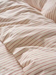 Red Clayton Stripe Brushed Cotton Flat Sheet | Single | Piglet in Bed
