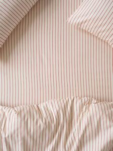 Red Clayton Stripe Brushed Cotton Fitted Sheet | Single | Piglet in Bed