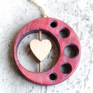Wooden Heart in circle