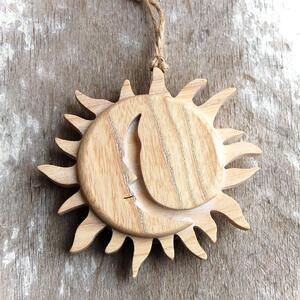 Wooden Sun and Moon