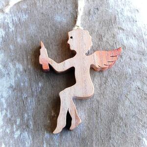 Wooden Angel with Candle