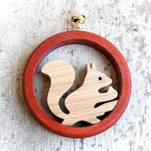 Wooden Squirrel Decoration