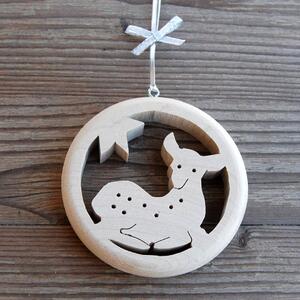 Wooden Fawn Ornament