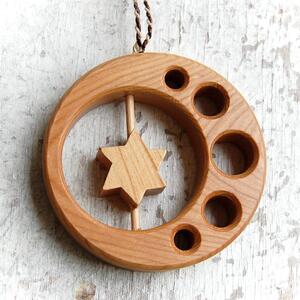 Spinning Wooden Star - cherry wood