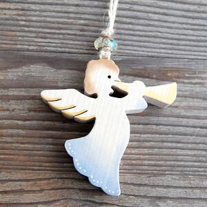 Wooden Angel with Trumpet