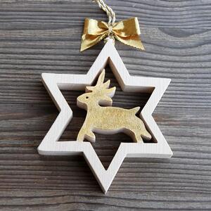 Star with Deer - gold