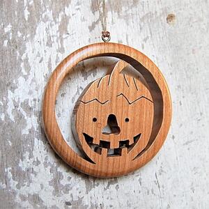 Wooden Pumpkin Head