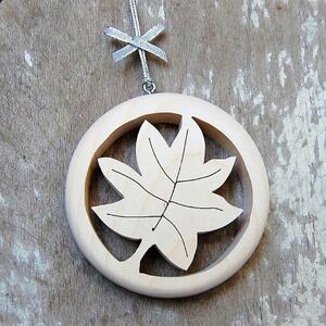 Wooden Leaf Ornament