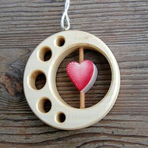 Spinning Wooden Heart