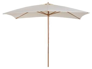 Outsunny 3x2m Wooden Patio Parasol Umbrella-Cream