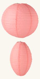 Rice paper lanterns - Paper. Ø20 cm. 2 pcs. - Brick Red - Søstrene Grene