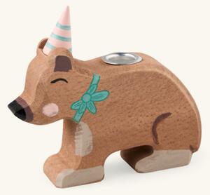 Birthday candleholder - Beech wood/schima superba/MDF. - Sand - Søstrene Grene