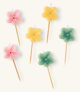 Cake candles - Paraffin/bamboo. 6 pcs. - Multi - Søstrene Grene