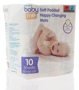 Baby me Soft Padded Changing Mats 60x60cm -10 pcs, 60x60