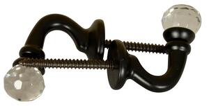Crystal Palma Dove Tie Back Hooks (pair) Black Black