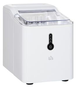 HOMCOM 12kg Ice Maker Machine Counter Top Cube Home Drink Equipment 1.5L Self Clean Function w/ Basket Freestanding Kitchen Office Dining-White