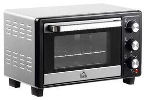 HOMCOM Convection Mini Oven, 16L Countertop Electric Grill, Toaster Oven w/ Adjustable Temperature, 60 Min Timer, Crumb Tray, 1400W Aosom UK