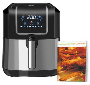HOMCOM Air Fryers, 1700W 6.5L Air Fryers Oven with Digital Display, Rapid Air Circulation, Adjustable Temperature, Timer and Nonstick Basket Black