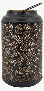 Cosy Pinecone Lantern LED, Small, Black