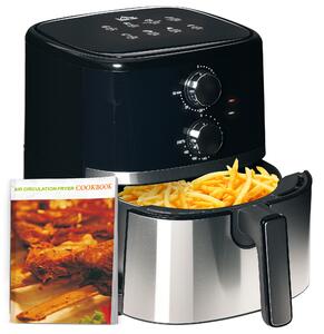 HOMCOM Air Fryers, 1500W 4.5L Air Fryers Oven with Rapid Air Circulation, Adjustable Temperature, Timer and Nonstick Basket, Black Aosom UK
