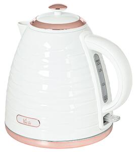 HOMCOM Electric Kettle, 1.7L, Fast Boil, 3kW Water Kettle with Removable Washable Anti-scale Filter, Auto Shut-off, Cream White Aosom UK