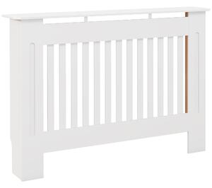 HOMCOM Modern Minimalist Radiator Cover, MDF Construction, Contemporary Design, 112x81x19cm, Pure White Aosom UK