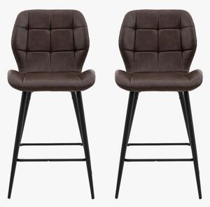 Hallen Stool in Brown - Set of 2