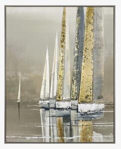 Glistening Vessel Framed Canvas Wall Art