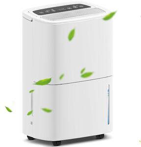HOMCOM 20L/Day Compact Dehimidifier with 5L Water Tank, Digital Humidity Display, Electric Dehumidifier for Home, Bedroom Aosom UK