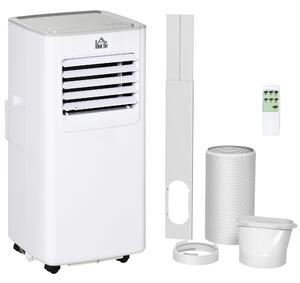HOMCOM 7000 BTU Mobile Air Conditioner Portable AC Unit for Cooling Dehumidifying Ventilating w/ Remote Controller, LED Display for Bedroom Aosom UK