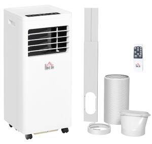 HOMCOM Mobile Air Conditioner White W/ Remote Control Cooling Dehumidifying Ventilating - 557W Aosom UK