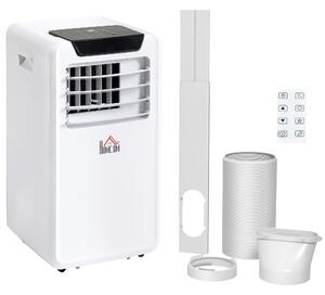 HOMCOM 10000 BTU Mobile Portable Air Conditioner Cooling Dehumidifying Ventilating Ac Unit w/ Remote Controller, LED Display, Timer, White