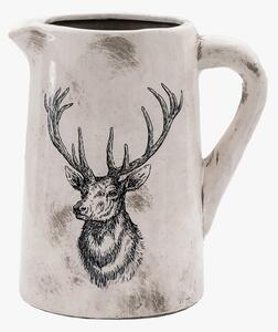 Wildwood Stag Distressed Pitcher Vase, Medium