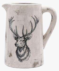 Wildwood Stag Distressed Pitcher Vase, Large