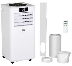 HOMCOM 7000 BTU Air Conditioner Portable AC Unit for Cooling Dehumidifying Ventilating w/ Remote Controller, LED, Timer for Bedroom, White Aosom UK