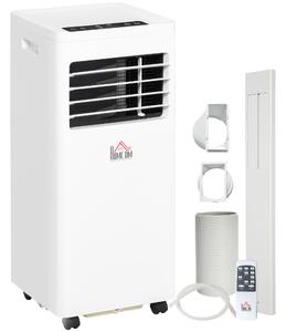 HOMCOM Mobile Air Conditioner White W/ Remote Control Cooling Dehumidifying Ventilating - 780W Aosom UK