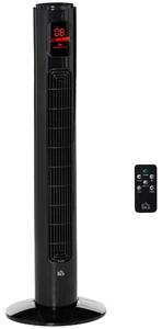 HOMCOM 38'' Freestanding Tower Fan, 3 Speed 3 Mode, 12h Timer, 70 Degree Oscillation, LED Panel, 5M Remote Controller, Black