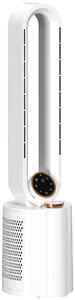 HOMCOM Multi-Mode Bladeless Tower Fan and Humidifier - White