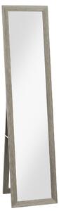 HOMCOM Full Length Mirror, 37 x 157 cm, Hanging or Freestanding, Rectangular Full Body Mirror for Living Room, Bedroom, Grey