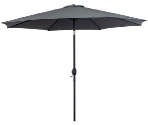 Outsunny Large Garden Umbrella, Weatherproof Outdoor Sun Shade With Crank Handle for Balcony and Garden, Dark Grey Aosom UK