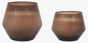 Ambience Glass Candle in Brown Oud Rose, Set of 2