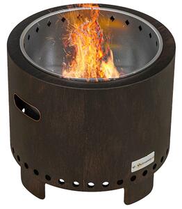 Outsunny Metal Wood-burning Smokeless Fire Pit, Black